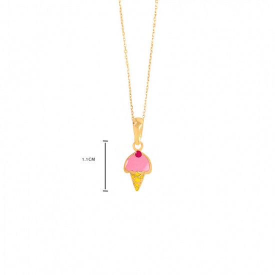 GOLD CHAIN FOR KIDS , ICE CREAM SHAPE