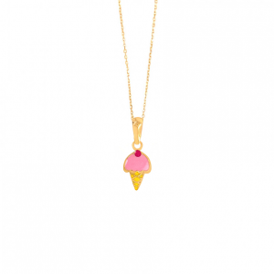 GOLD CHAIN FOR KIDS , ICE CREAM SHAPE