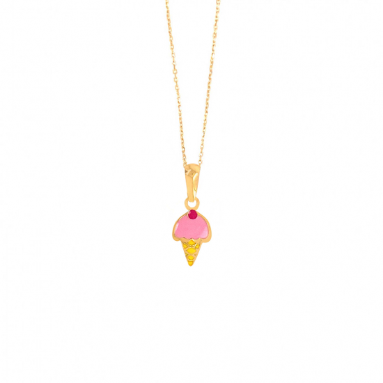 GOLD CHAIN FOR KIDS , ICE CREAM SHAPE