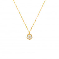 GOLD CHAIN, SEASHELL, rose SHAPE WITH DIAMONDS