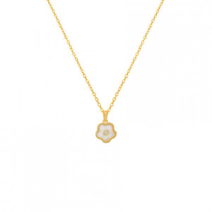 GOLD CHAIN, SEASHELL, rose SHAPE WITH DIAMONDS