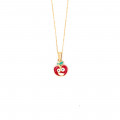 18K Gold chain  for kids , apple shape