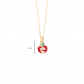 18K Gold chain  for kids , apple shape