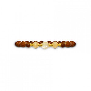 Citrine bracelet with seashell and coke wood
