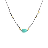 Thread string with turquoise and coke