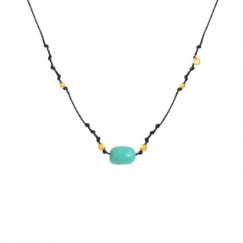 Thread string with turquoise and coke