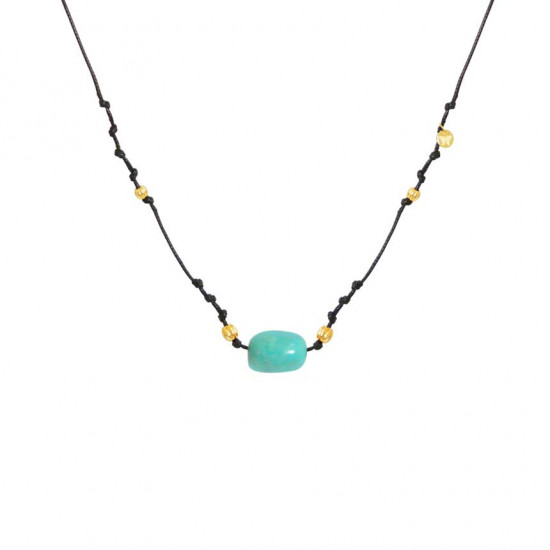 Thread string with turquoise and coke
