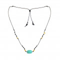 Thread string with turquoise and coke