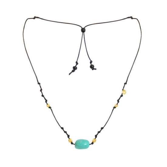Thread string with turquoise and coke