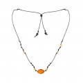 Thread string with amber and Coke 