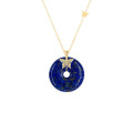 GOLD CHAIN 18K WITH LAPIS STONE ( small size )