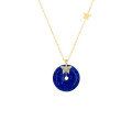 GOLD CHAIN 18K WITH LAPIS STONE ( small size )