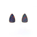 18K GOLD AUSTRALIAN OPAL EARRINGS