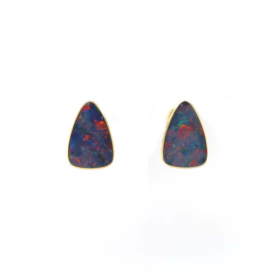 18K GOLD AUSTRALIAN OPAL EARRINGS