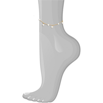 18K GOLD ANKLET WITH PEARLS 