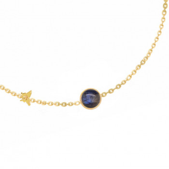 gold bracelet 18k with Labrodorite stone
