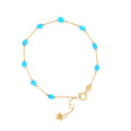 18K GOLD BRACELET WITH TURQUOISE STONES