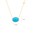 Gold chain 18k with Turquoise stone Gold chain 18k with Turquoise stone