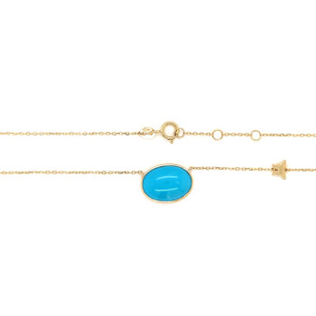Gold chain 18k with Turquoise stone Gold chain 18k with Turquoise stone