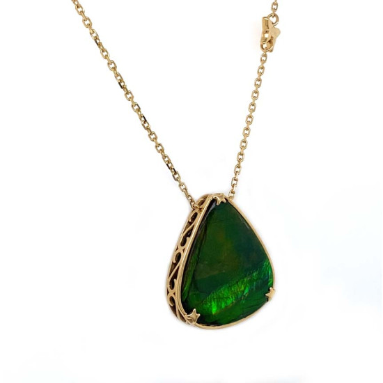 GOLD CHAIN 18K WITH AMMONITE GOLD CHAIN 18K WITH AMMONITE