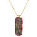 RUBI GOLD 18K CHAIN ( LOVE ) CRAFTED ON GRAY SEASHILL