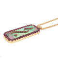 RUBI GOLD 18K CHAIN ( LOVE ) CRAFTED ON GRAY SEASHILL