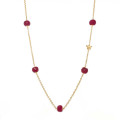 Gold chain 18k with RUBY stones