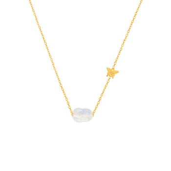 Moonstone 18k gold necklace 