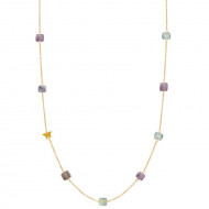Gold chain 18k with tourmaline stones