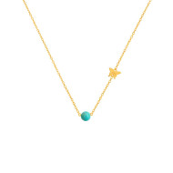 Gold chain 18k with tuorquise stone