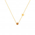 Planet gold chain 18k with a stone of gold threadsPlanet gold chain with a stone of gold threads