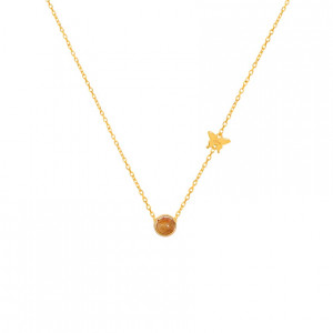 Planet gold chain 18k with a stone of gold threadsPlanet gold chain with a stone of gold threads
