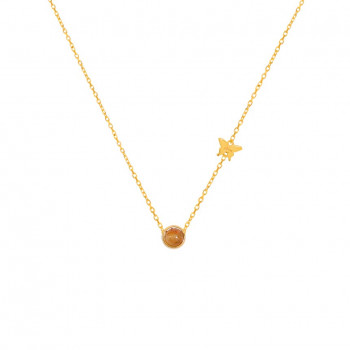 Planet gold chain 18k with a stone of gold threadsPlanet gold chain with a stone of gold threads