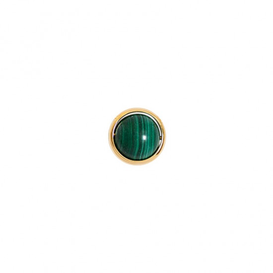 Planet gold chain 18k with malachite stone