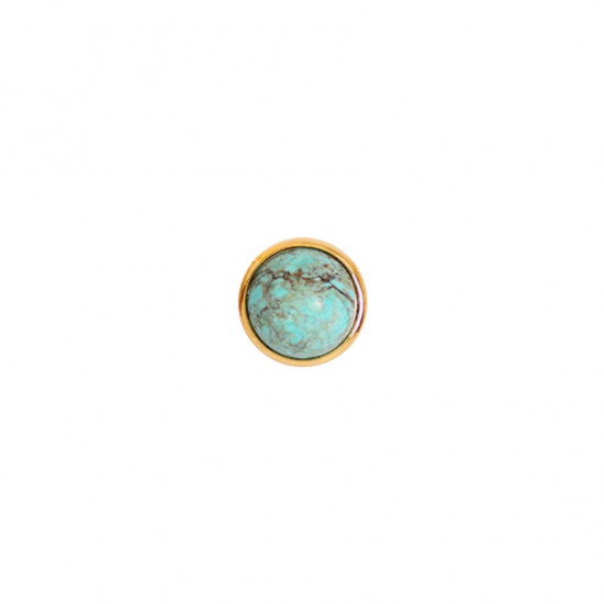 Planet gold chain 18k with turquoise stone