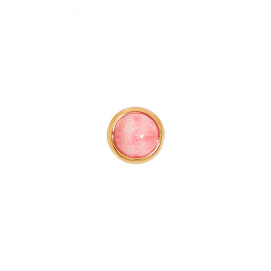 Planet gold chain 18k with rhodochrosite stone