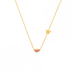 Gold chain 18k with fire opal stone