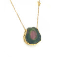 GOLD CHAIN 18K WITH TOURMALINE STONE GOLD CHAIN 18K WITH TOURMALINE STONE