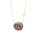 GOLD CHAIN 18K WITH TOURMALINE STONE GOLD CHAIN 18K WITH TOURMALINE STONE