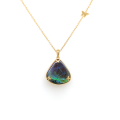 GOLD CHAIN 18K WITH AMONITE STONE 