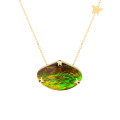 GOLD CHAIN 18K WITH AMONITE STONE