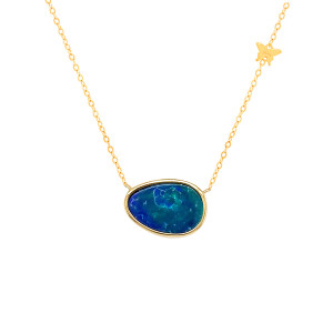 Gold chain 18k with Australian opal