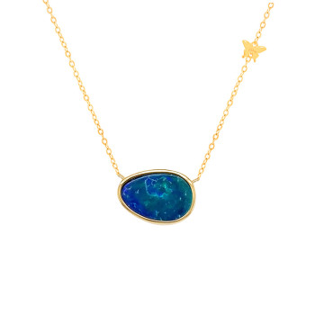 Gold chain 18k with Australian opal