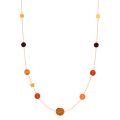 Gold chain 18k with amber stones