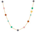 GOLD CHAIN 18k WITH STONES AND TURQUOISE GOLD CHAIN 18k WITH STONES AND TURQUOISE