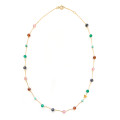 GOLD CHAIN 18k WITH STONES AND TURQUOISE GOLD CHAIN 18k WITH STONES AND TURQUOISE