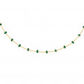 Gold chain 18k with  Emerals stones 