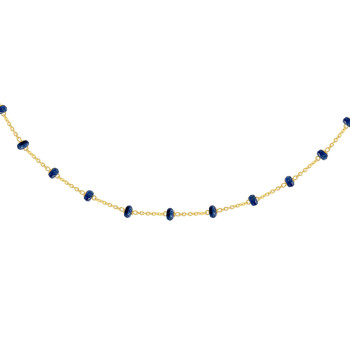 Gold chain 18K with Sapphire stones