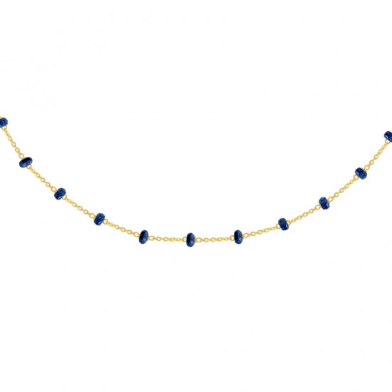 Gold chain 18K with Sapphire stones