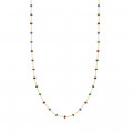 GOLD CHAIN 18K WITH EMERALS , Sapphire AND RUBI 